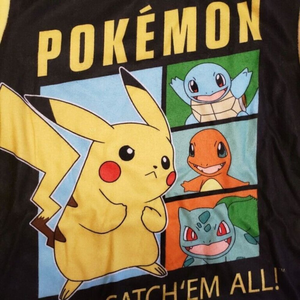 Pokemon Gotta Catch 'Em All Pikachu Group 2 Piece Pajama Set Boys Size 4 Yellow - Picture 9 of 9